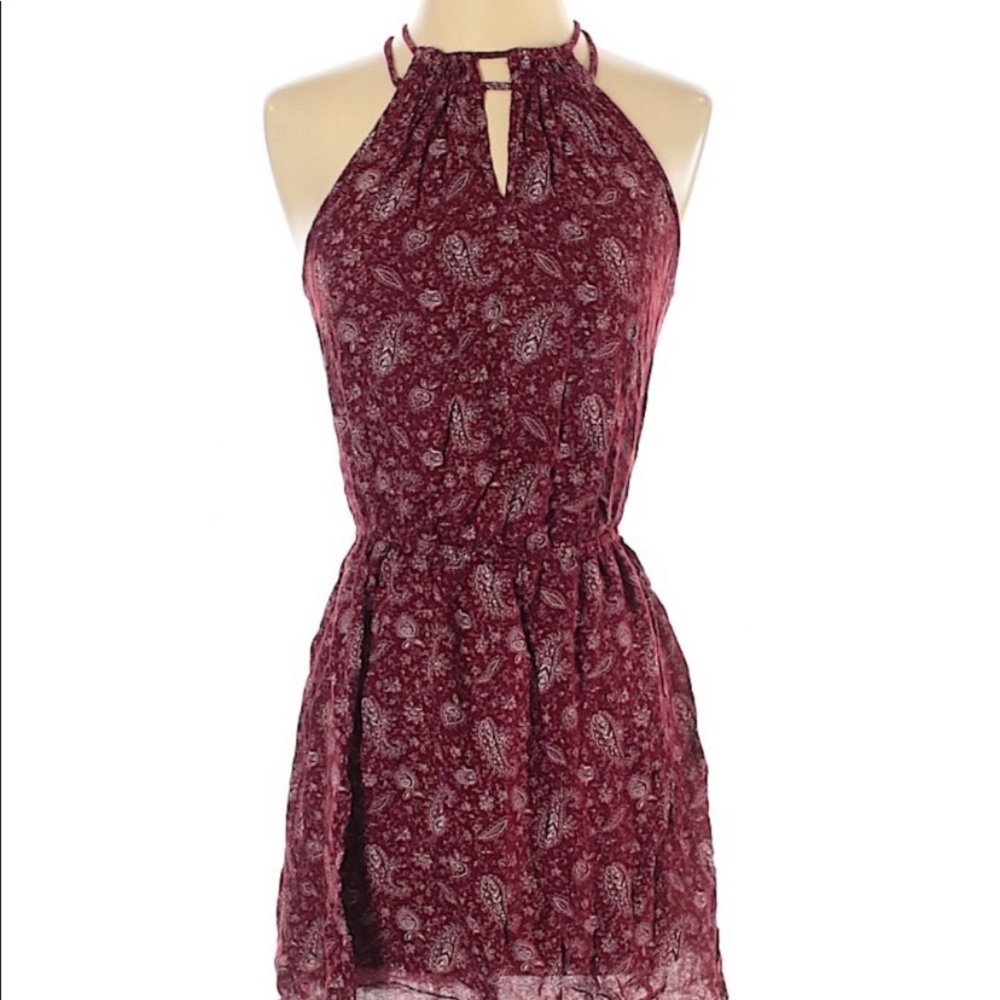American Eagle Outfitters Maroon casual dress